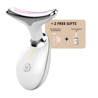 EMS Thermal Neck Lifting and Tighten Massager Electric Microcurrent Wrinkle Remover LED Photon Face Beauty Device for Woman